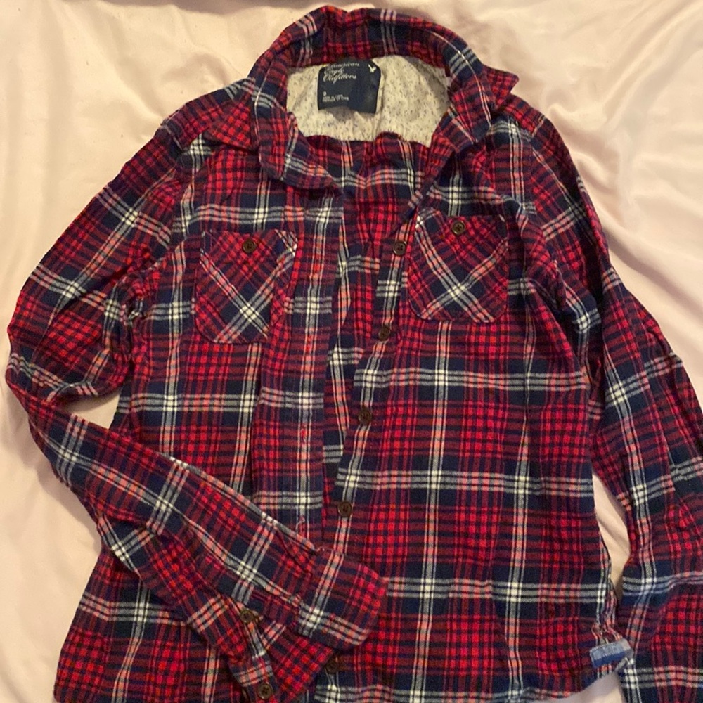 American eagle cotton button up